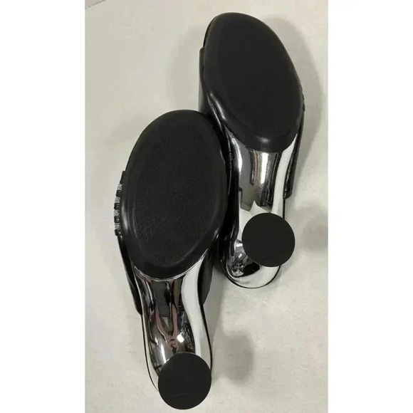 Onex Maxine Black Leather Kitten Heel Size 36 (5.5) Made In Italy - Picture 5 of 6